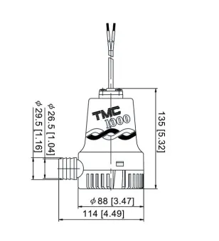 Помпа осушительная 24 V, 1000GPH (3785 лч) 1005524 2